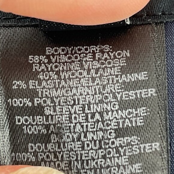 Marc by Marc Jacobs Wool-Blend Satin Collar Snap Front Waist Tie Blazer Green 6 - Picture 9 of 10